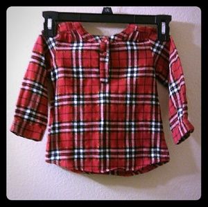 Size18 months, checked button down shirt